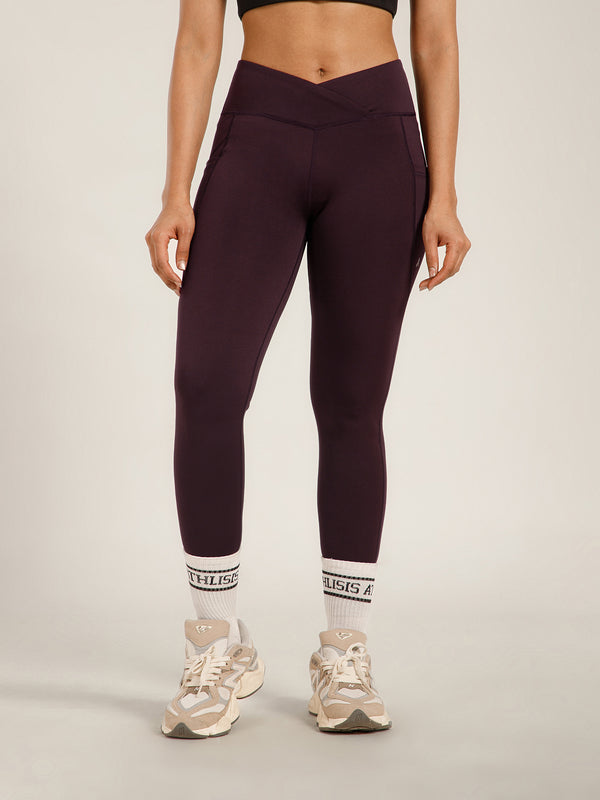 V-Front Legging Wine