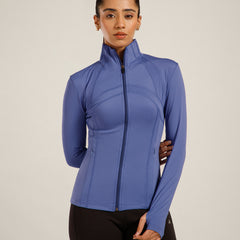 Defined Seam Zip Jacket Purple