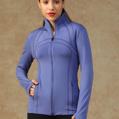 Ergonomic Seam Zip Jacket Purple