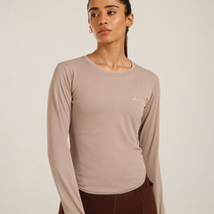 Bodycon Thumbhole T-shirt Beige