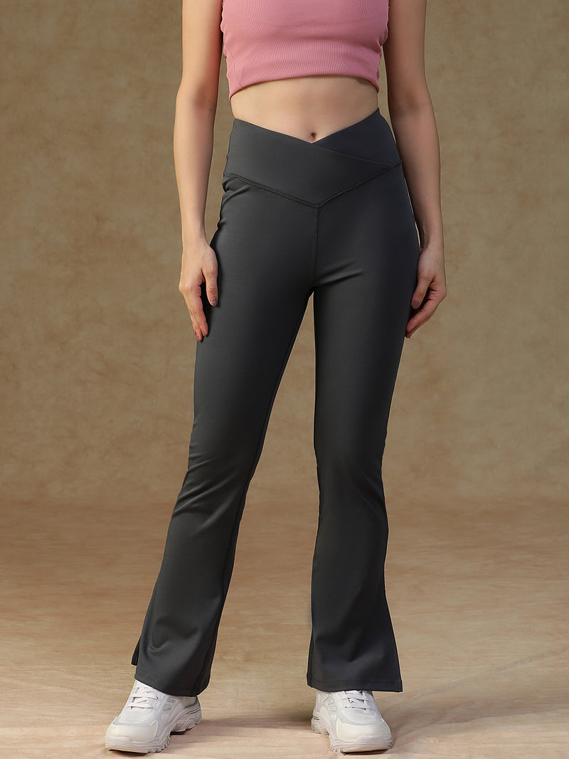 V-Shape Flare Pant Grey