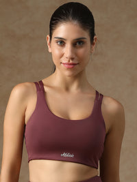 Twin Strap Sports Bra Mauve