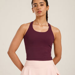 Built In Bra Y Adjustable Top Wine