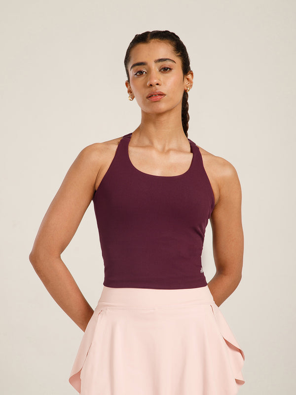 Built In Bra Y Adjustable Top Wine