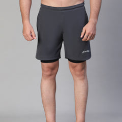2 in 1 Lining Shorts Dark Gray