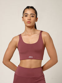 Twin Strap Sports Bra Mauve