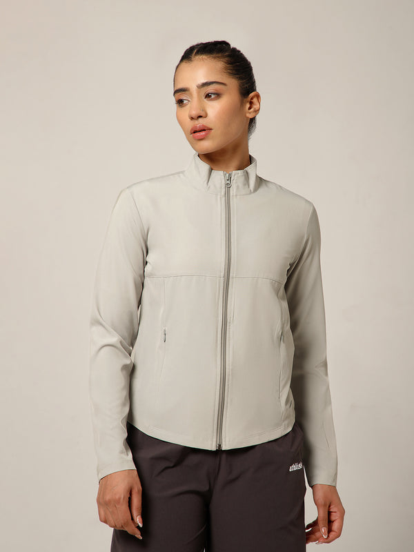 NS Staple Zip Jacket Light Grey