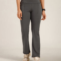 Defined Seam Flare Pant Grey