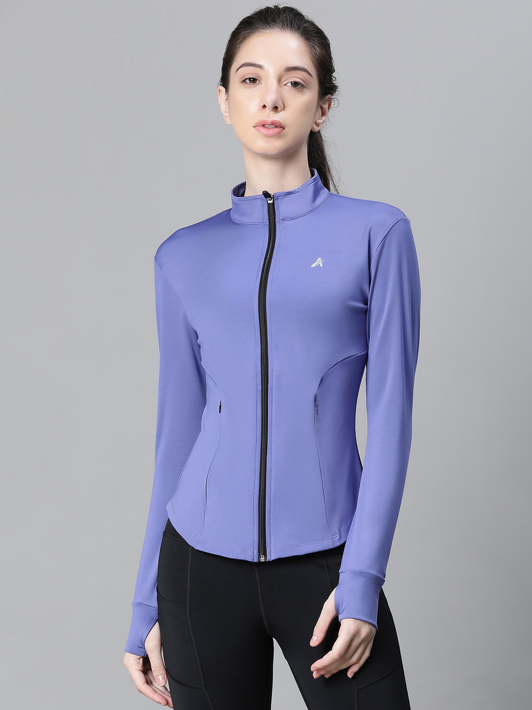 Contour Crop Jacket Purple