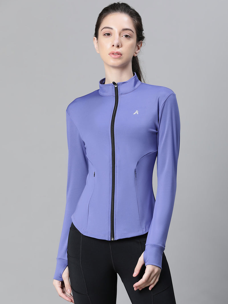 Contour Crop Jacket Purple