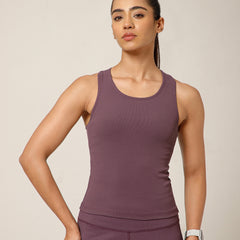 Built In Bra Racer Back Top Purple