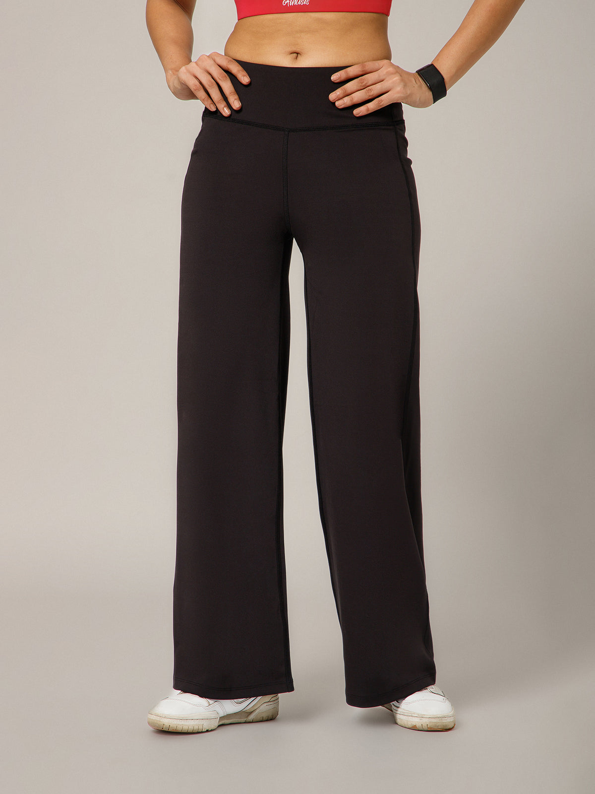 On The Go Wide Flare Pant Black