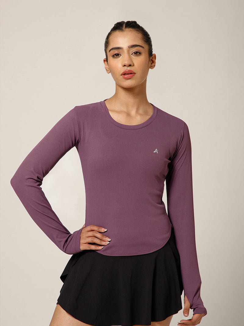 Bodycon Thumbhole T-shirt Dusty Plum