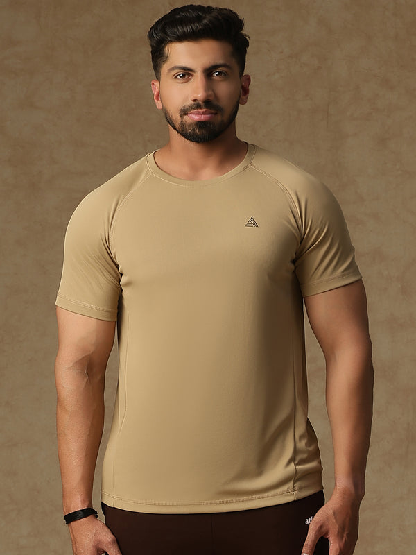 Back Panel T-Shirt Beige