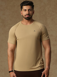 Back Panel T-Shirt Beige