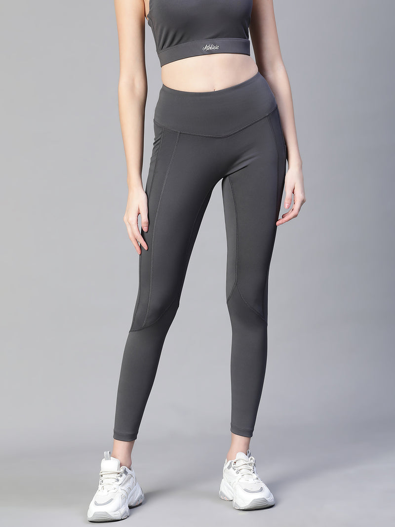 Kinetic Panel Legging Dark Gray