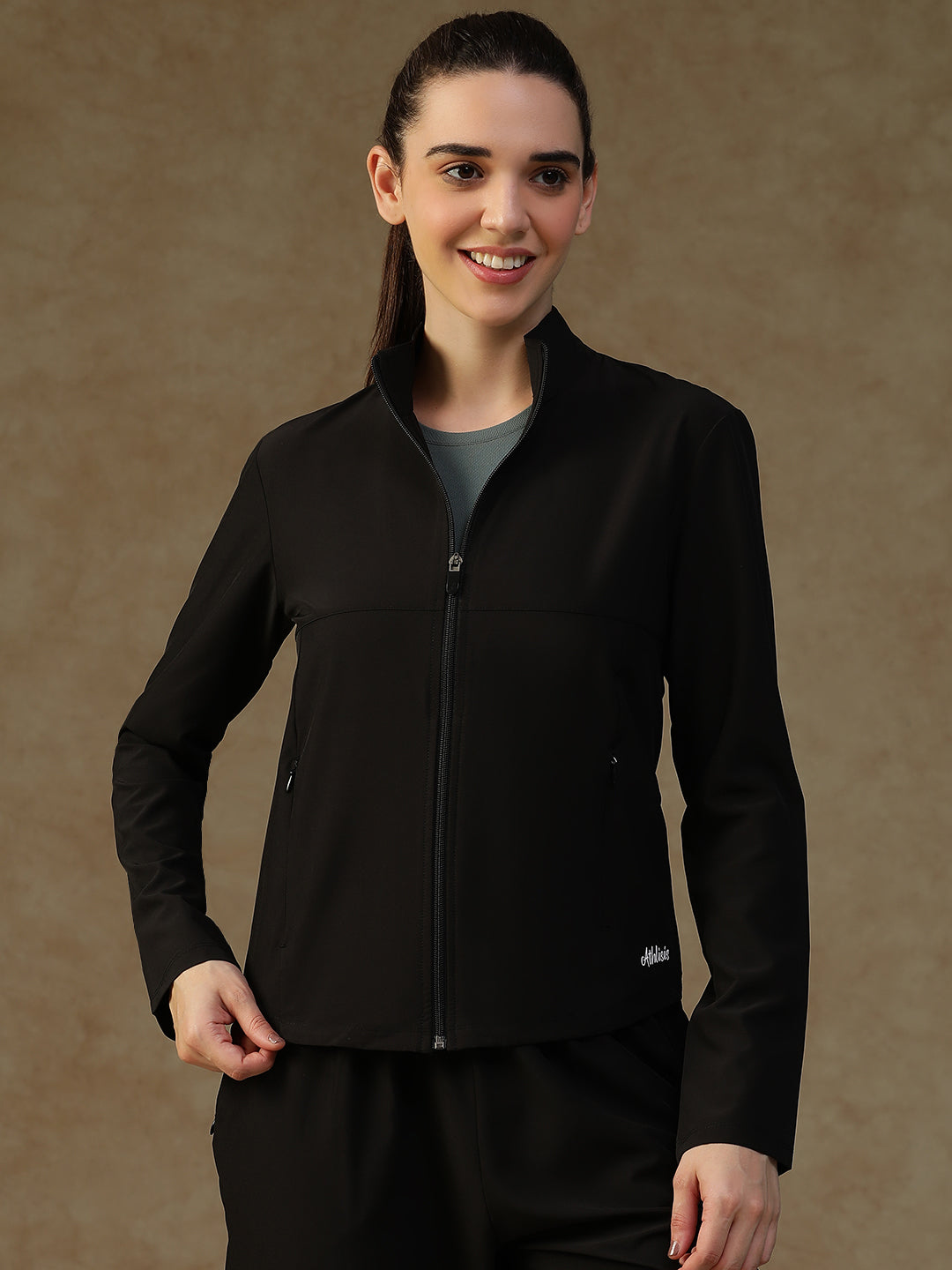 NS Staple Zip Jacket Black