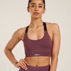 Y Adjustable Sports Bra Mauve