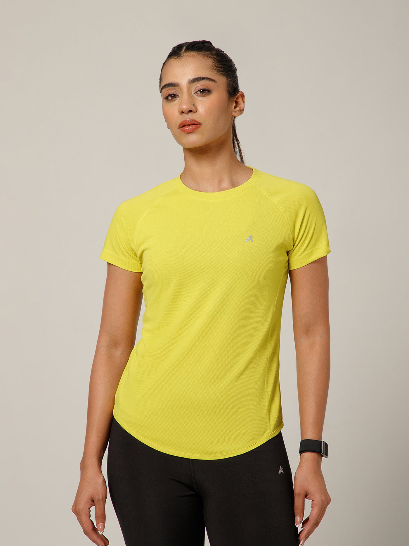 V Panel T-Shirt Lemon