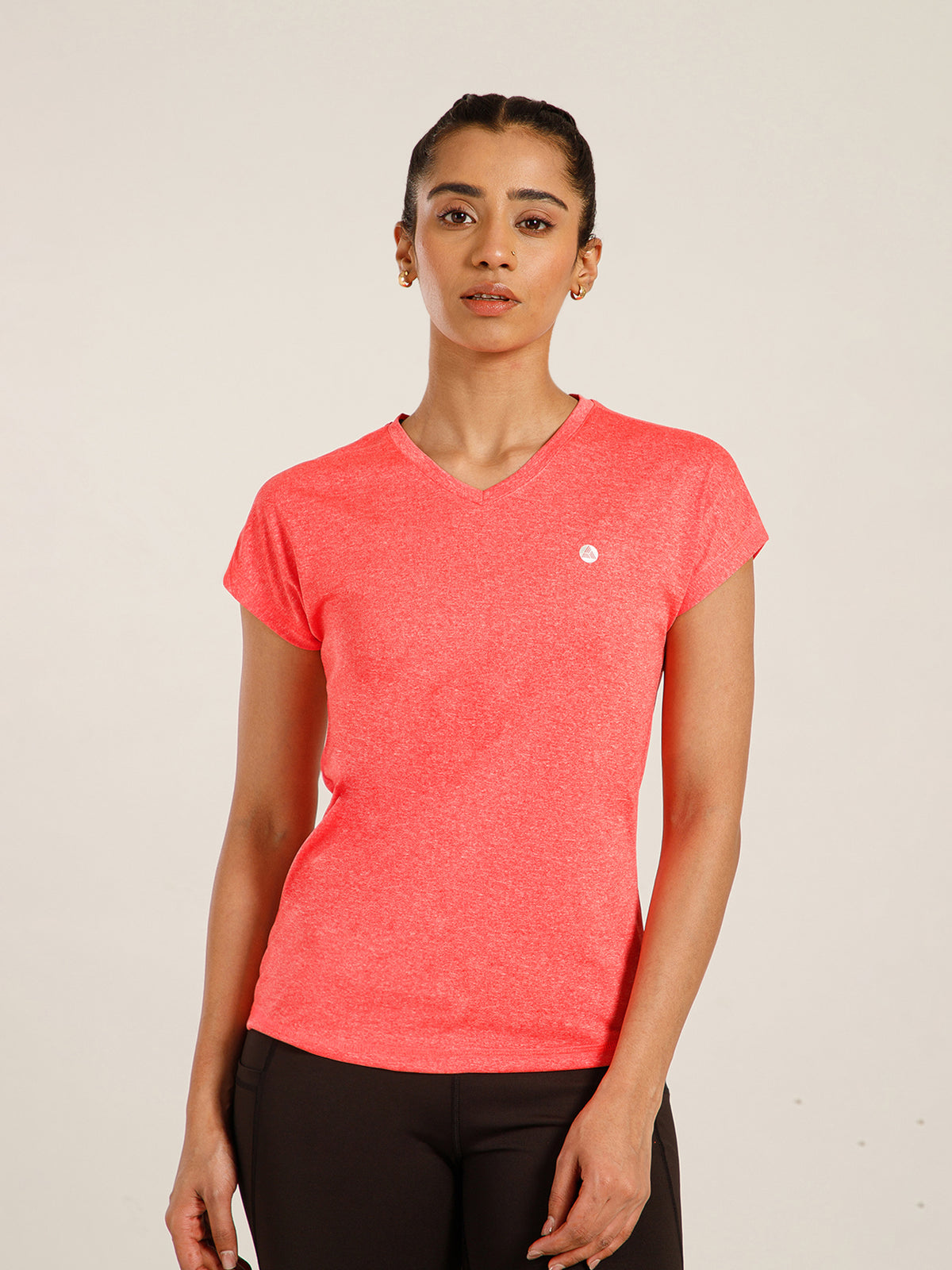 Radiant V-Neck T-Shirt Pink