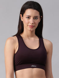 Minimalist Cutout Sports Bra Burgundy
