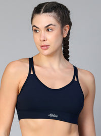 Mesh X-Back Bra Navy