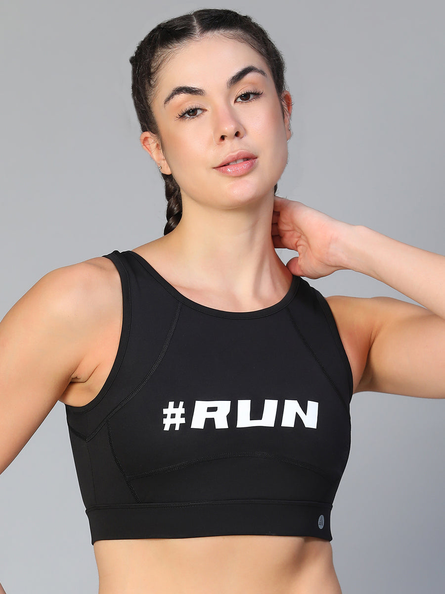 Run Sports Bra Black