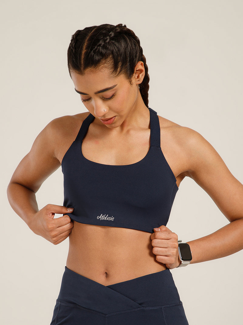 Define Crossback Bra Navy