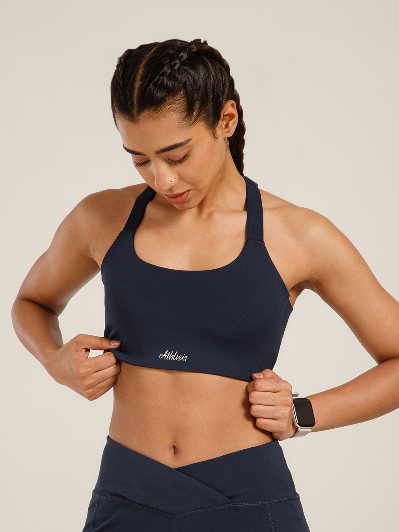 Define Crossback Bra Navy