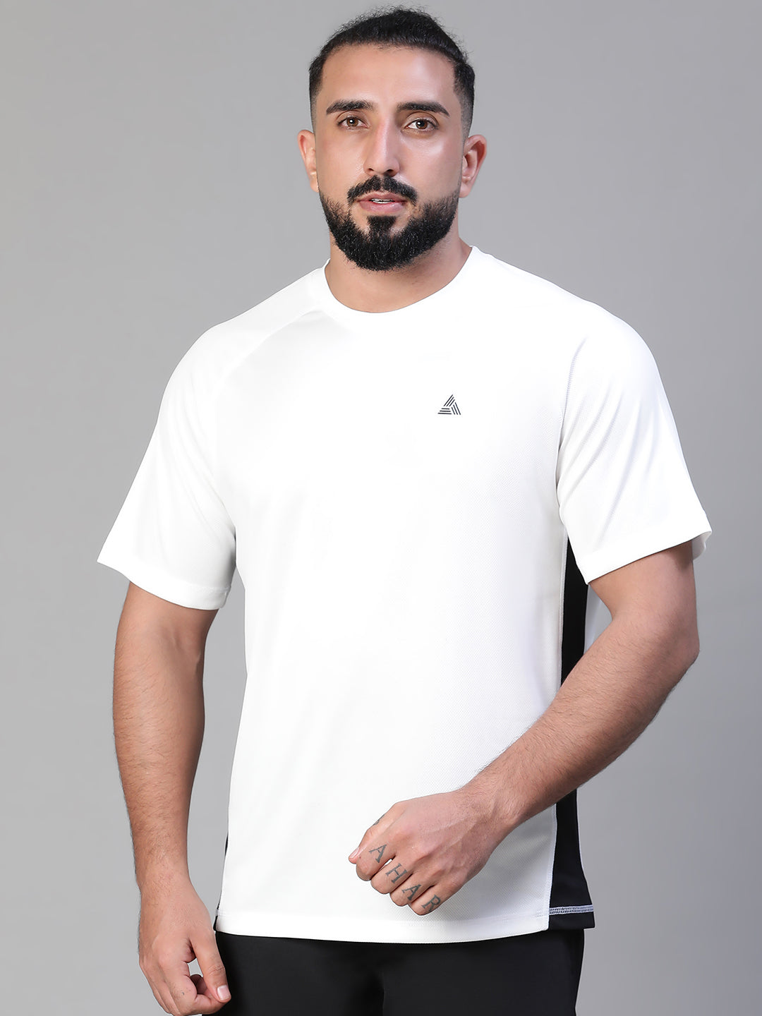 Contrast Side Panel T-Shirt White
