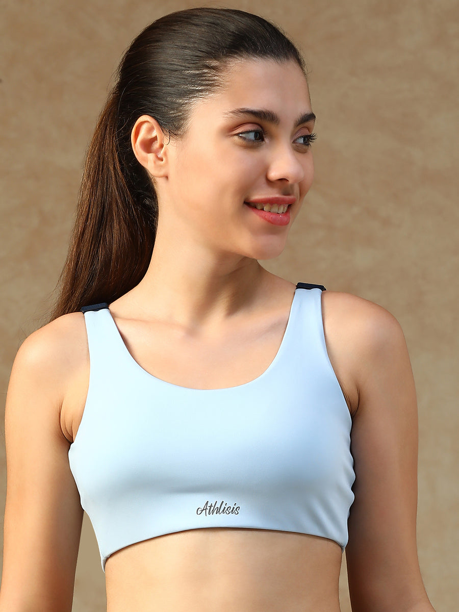 U Back Sports Bra Sky Blue