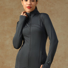 Ergonomic Seam Zip Jacket Gray