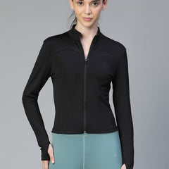 Sculpt Crop Jacket Black
