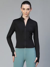 Sculpt Crop Jacket Black