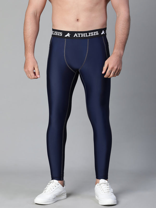 Nylon Basic Compression Tights Blue
