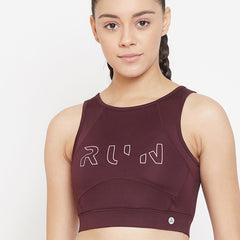 Run Sports Bra Maroon