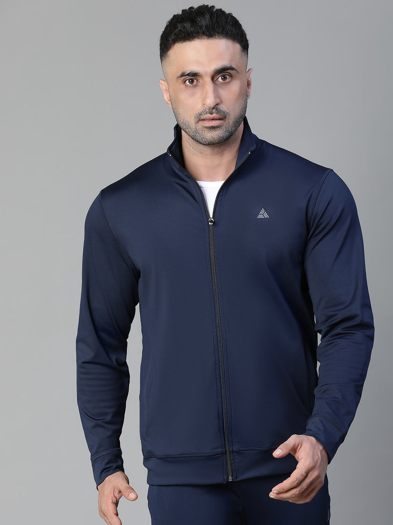 Basic Zipper Jacket Navy