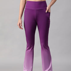 Dual Tone Flare Pant Purple