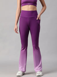 Dual Tone Flare Pant Purple