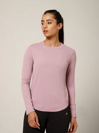 Curved Hem Full Sleeve T-Shirt Lavender