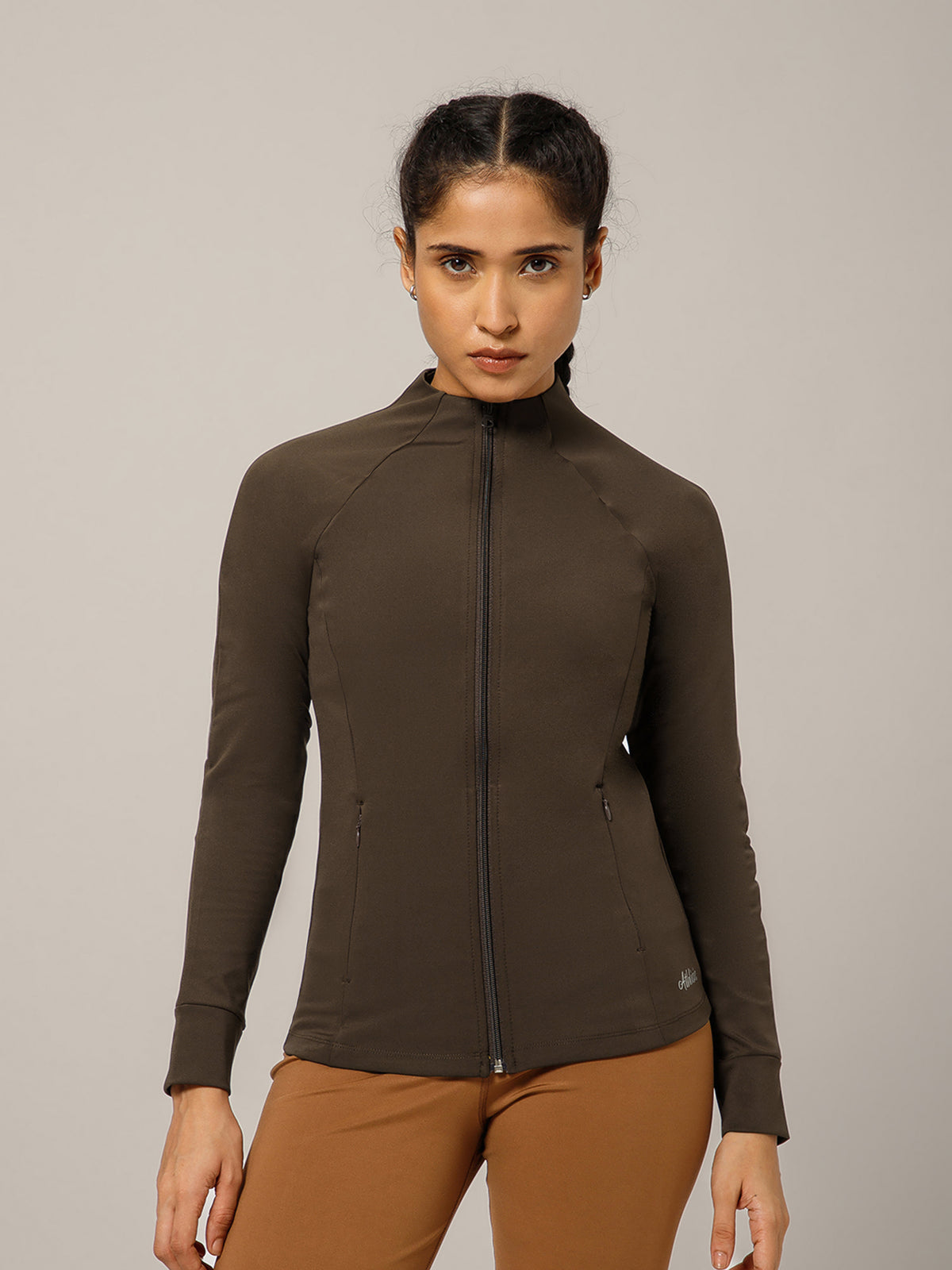 Linea Collarless Jacket Espresso Brown