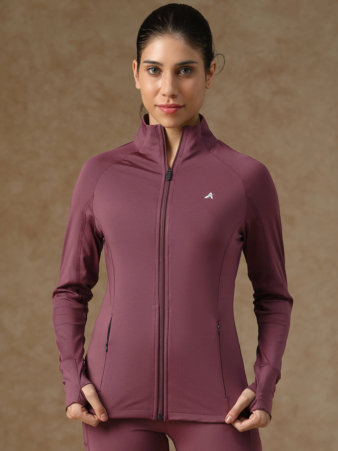 Midriff Crop Jacket Mauve