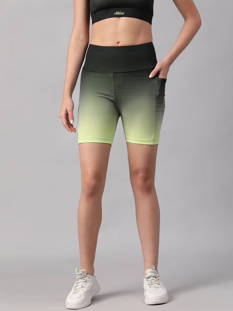 Dual Tone Shorts Green