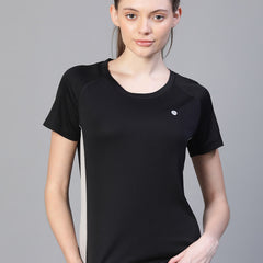 Contrast Side Panel T-Shirt Black