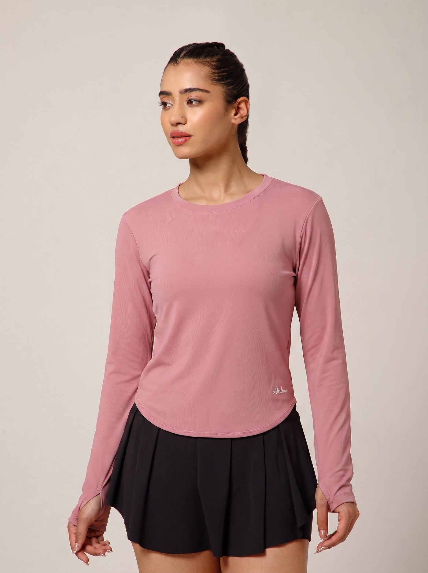 Bodycon Thumbhole T-shirt Pink