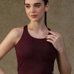 Built In Bra Y Adjustable Top Wine