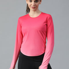 Dual Tone Full Sleeve T-Shirt Hot Pink