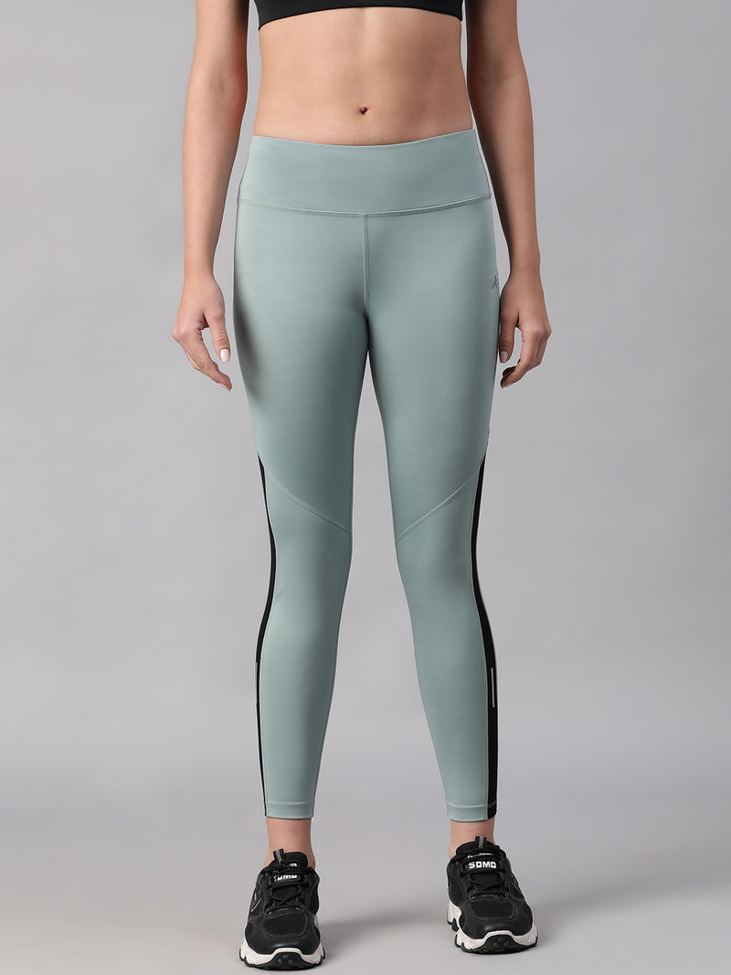 Streamline Panel Legging Pista Green