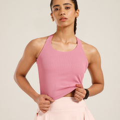 Built In Bra Y Adjustable Top Pink