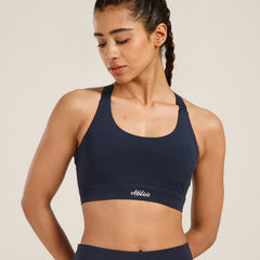 Y Adjustable Sports Bra Navy